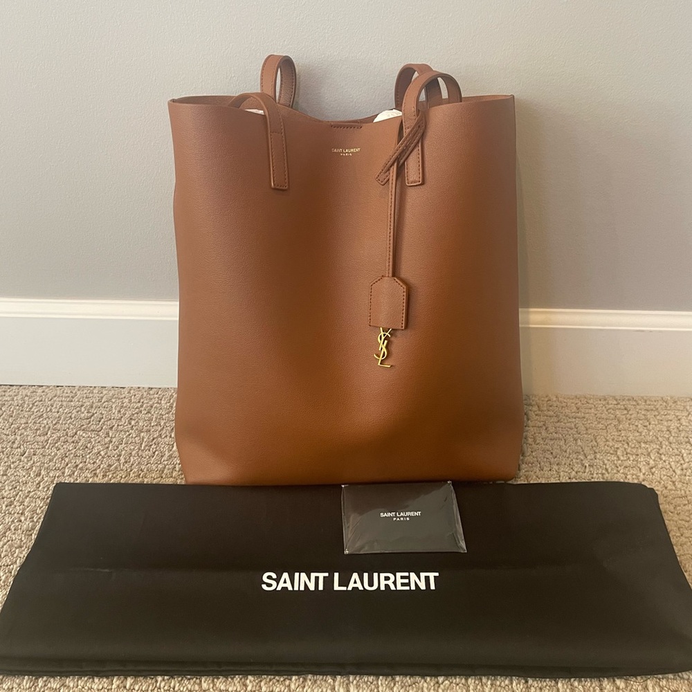 YSL North South Tote in Brick - Card and Dustbag